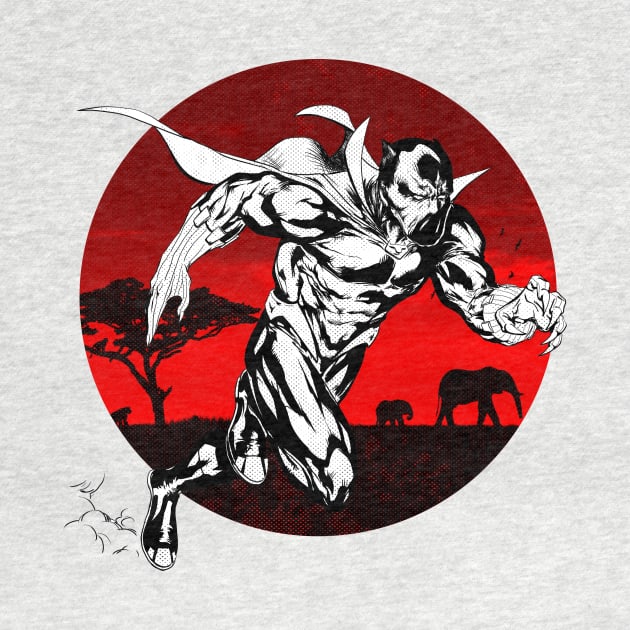 Black Panther - King Of Wakanda by Shirts & Shenanigans 